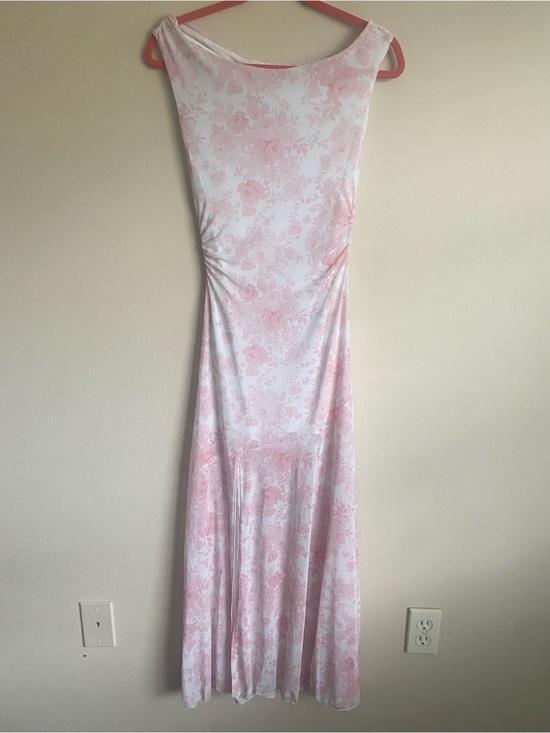 Altar'd State Dresses & Skirts - Altar’d State Samara Mesh Floral Maxi Dress Pink White Size S